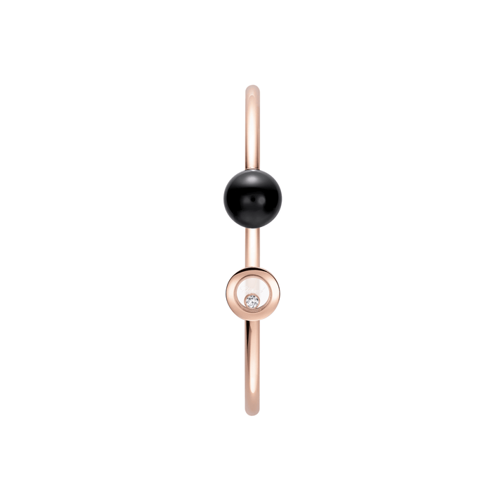 HAPPY DIAMONDS PLANET BANGLE, ETHICAL ROSE GOLD, DIAMOND, ONYX 85A619-5200