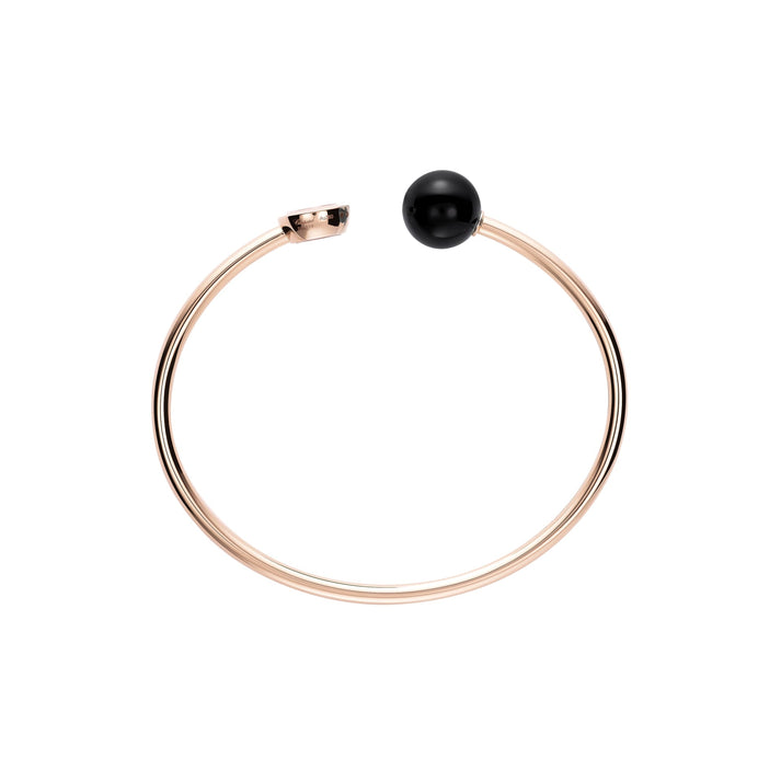 HAPPY DIAMONDS PLANET BANGLE, ETHICAL ROSE GOLD, DIAMOND, ONYX 85A619-5200