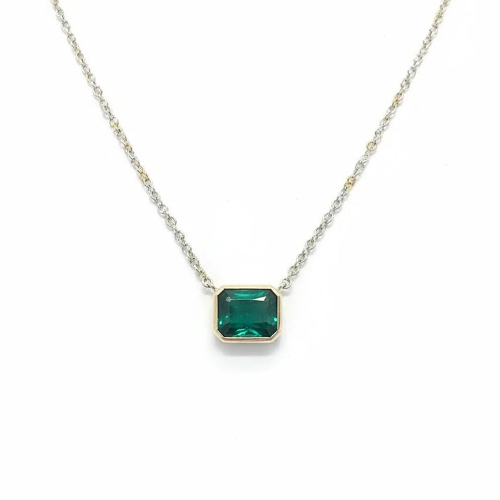 Emerald Bezel Pendant