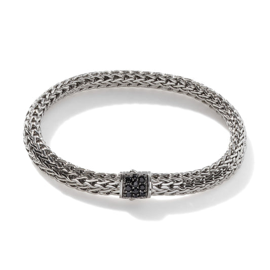 John Hardy Icon Bracelet, Sterling Silver, Pavé, 6.5MM BBS9042BLS