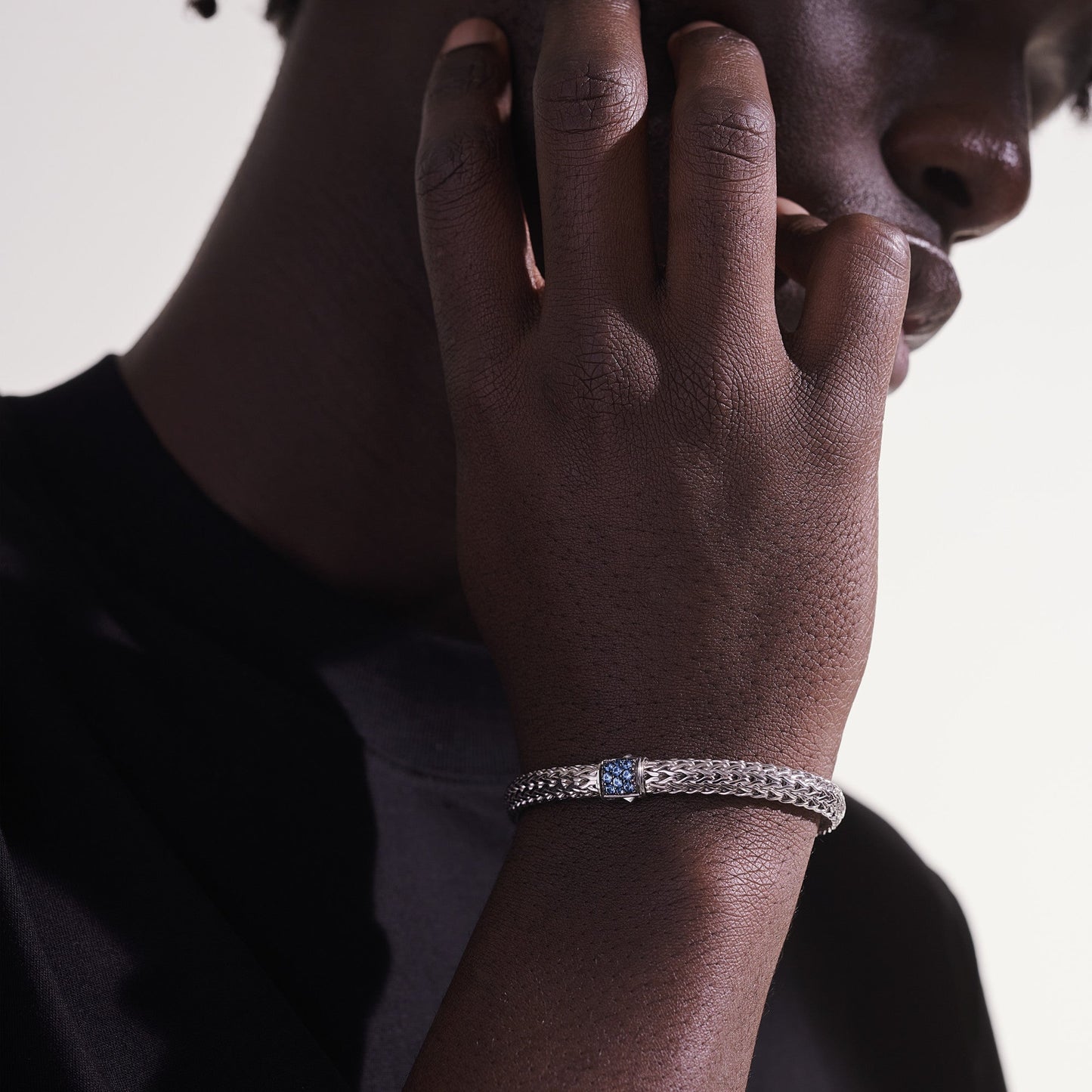 John Hardy Icon Bracelet, Sterling Silver, Pavé, 5MM BBS96002BSP