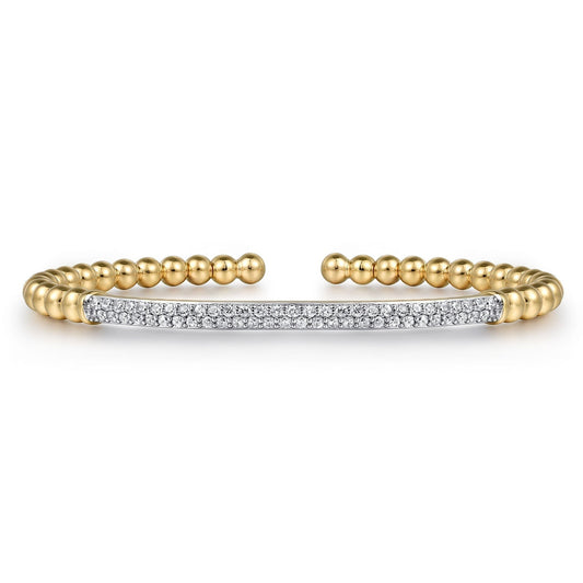 14K Yellow Gold Diamond Bangle BG4966-6Y45JJ - Dejaun Jewelers