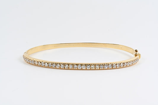 1ctw diamond and gold bangle