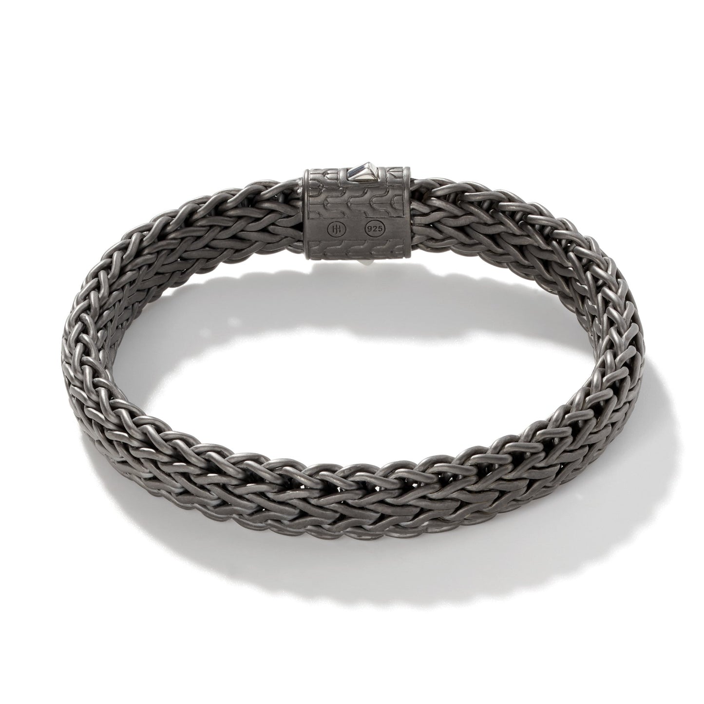 John Hardy Icon Flat Bracelet, Dark Silver, 11MM BM99795MBRD