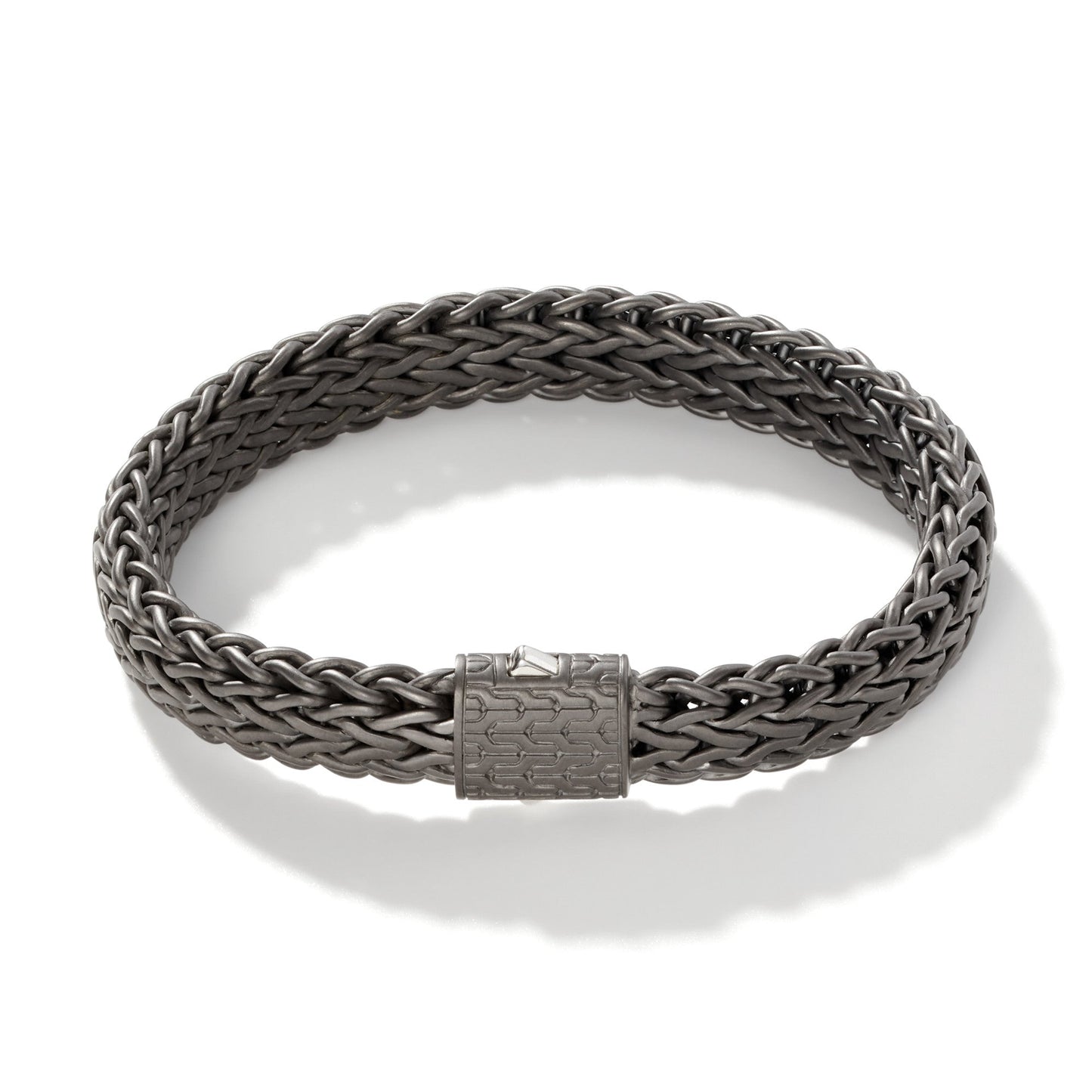 John Hardy Icon Flat Bracelet, Dark Silver, 11MM BM99795MBRD