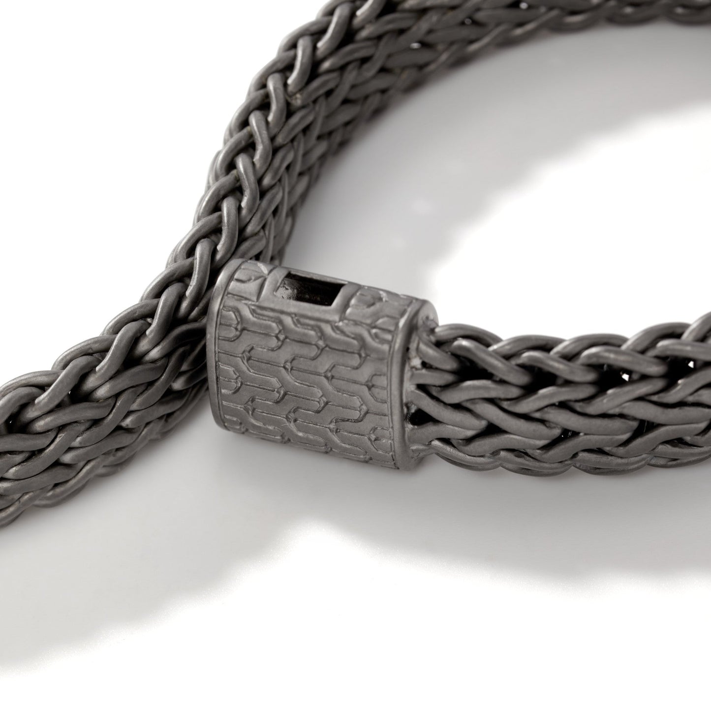 John Hardy Icon Flat Bracelet, Dark Silver, 11MM BM99795MBRD