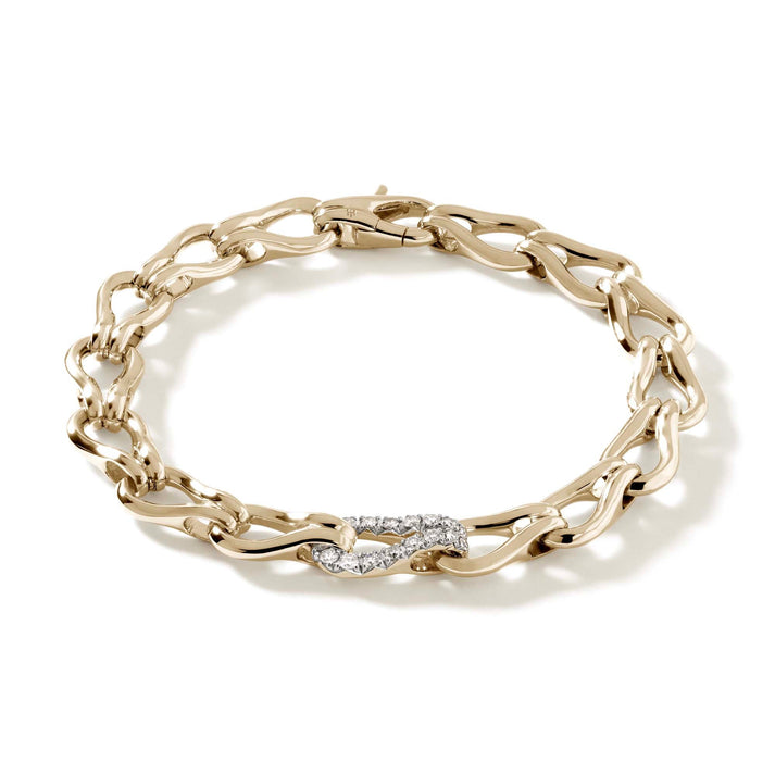 Surf Bracelet, Gold, Diamonds, 8.5MM|BUGGX90109022DI