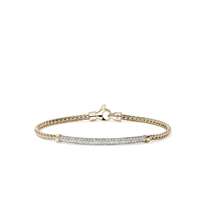JH Essential Pavé Bracelet, Gold, Diamonds, 2.5MM|BUGGX987082DI