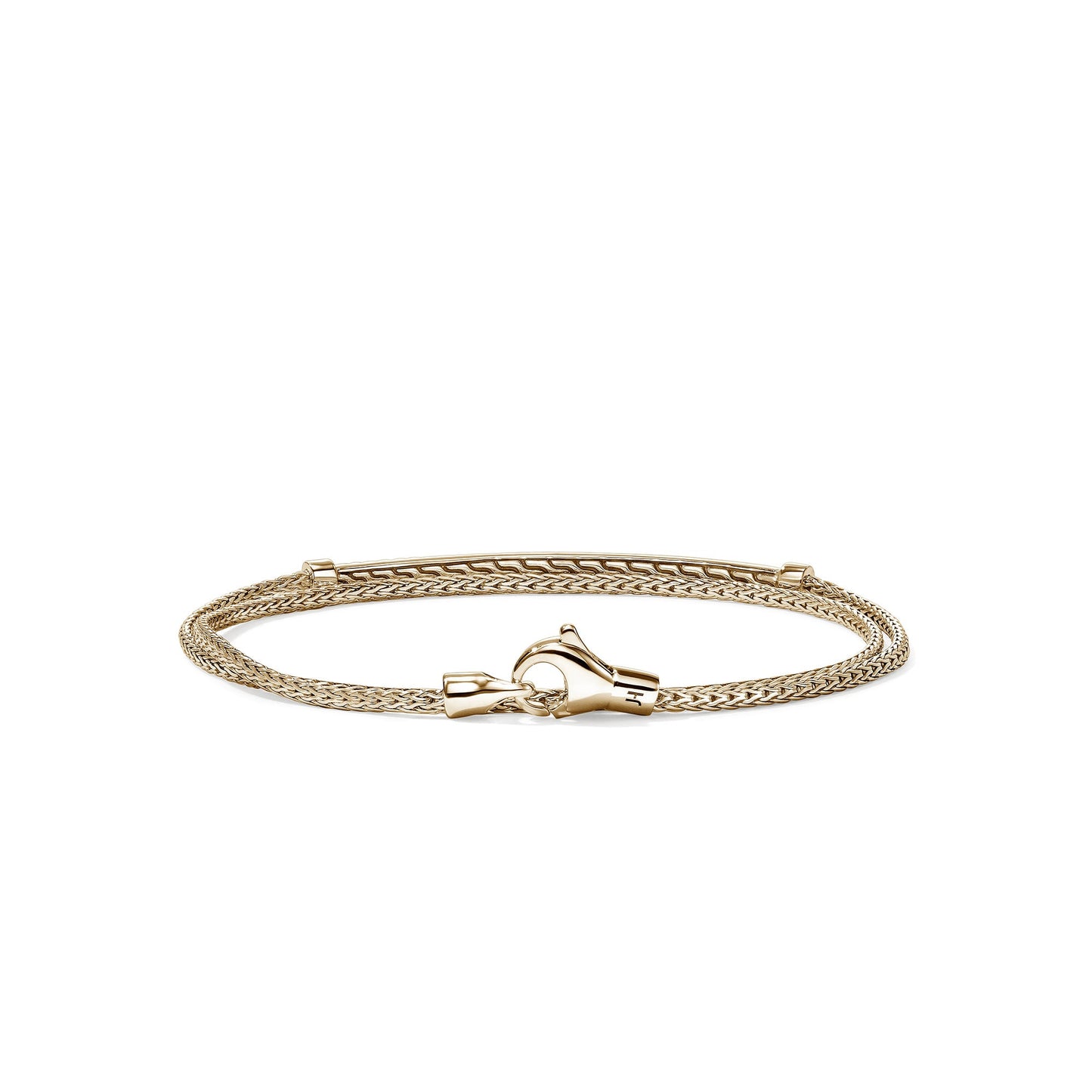 John Hardy JH Essential Pavé Wrap Bracelet, Gold, Diamonds, 1.8MM BUGGX987852DI