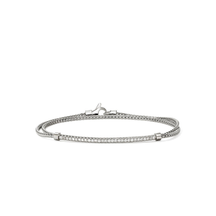 JH Essential Pavé Wrap Bracelet, Sterling Silver, Diamonds, 1.8MM|BUP987852DI