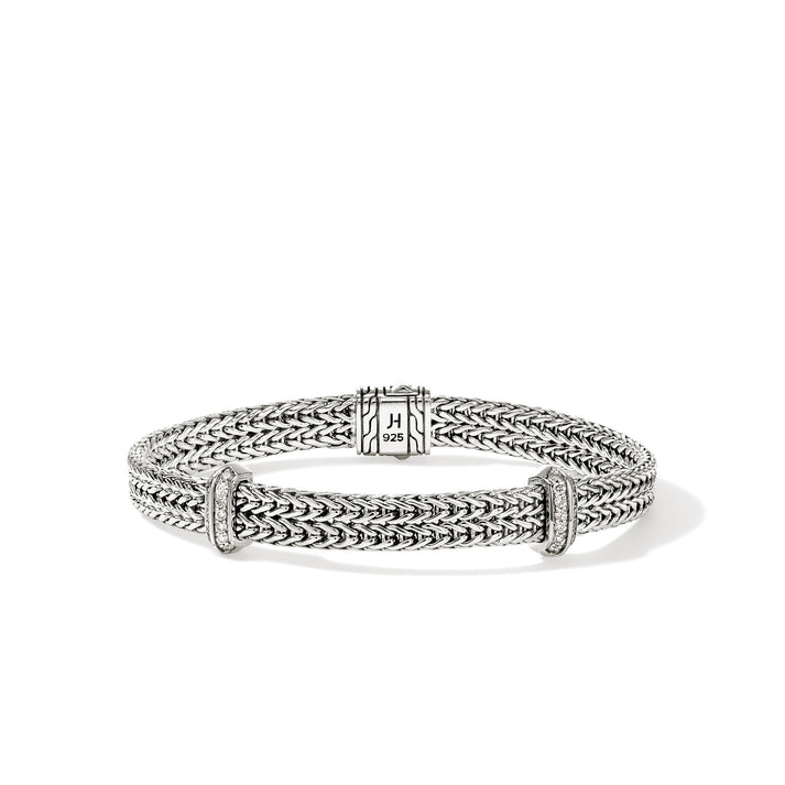 Icon Link Bracelet, Sterling Silver, Diamonds, 6MM|BUP989792DI