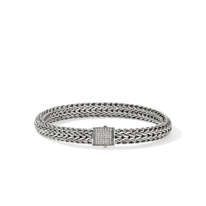 Icon Bracelet, Sterling Silver, Diamonds, 7.5MM|BUP9904002DI