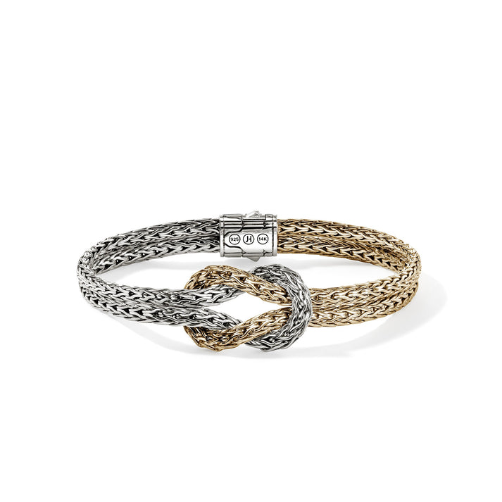 Love Knot Bracelet, Gold, Sterling Silver, 7MM|BUZZ900989