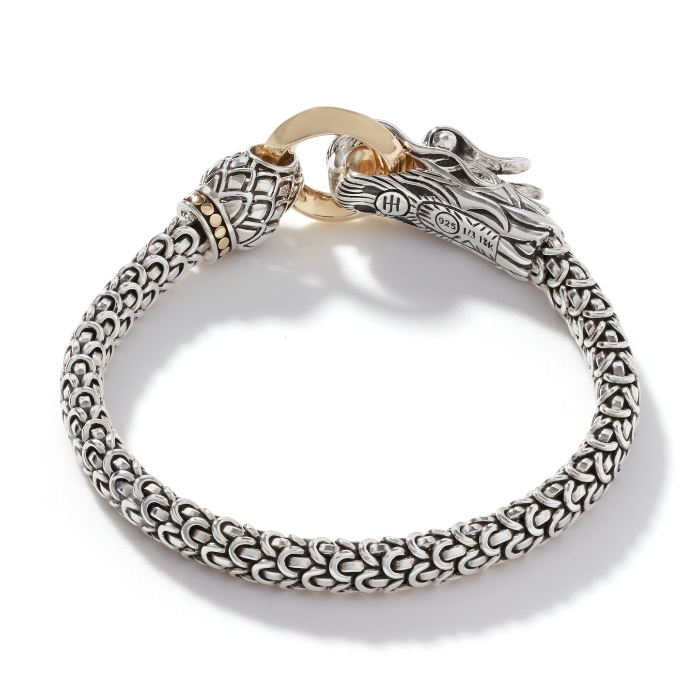 John Hardy Naga Bracelet, Gold, Sterling Silver, 6MM BZ65032