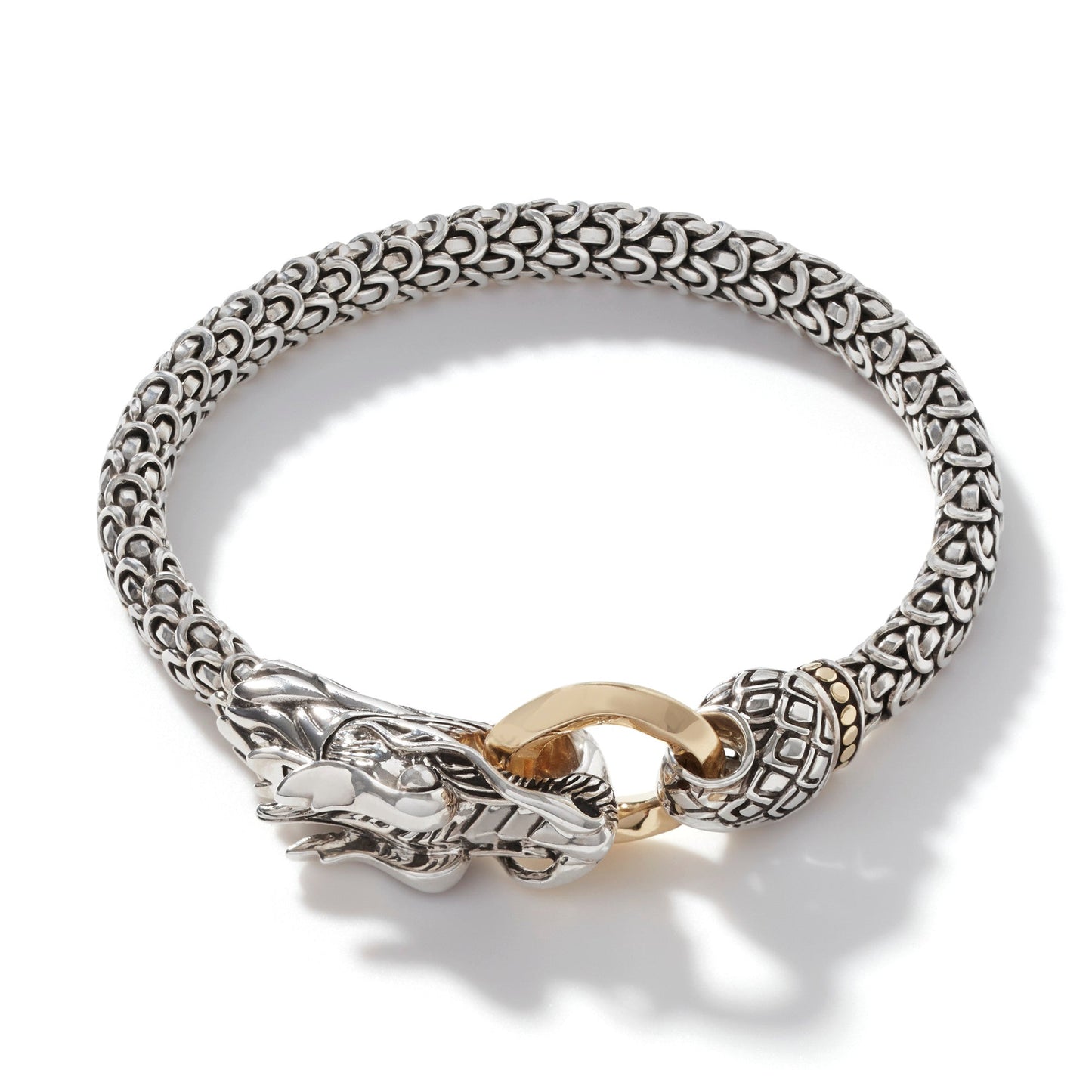 John Hardy Naga Bracelet, Gold, Sterling Silver, 6MM BZ65032