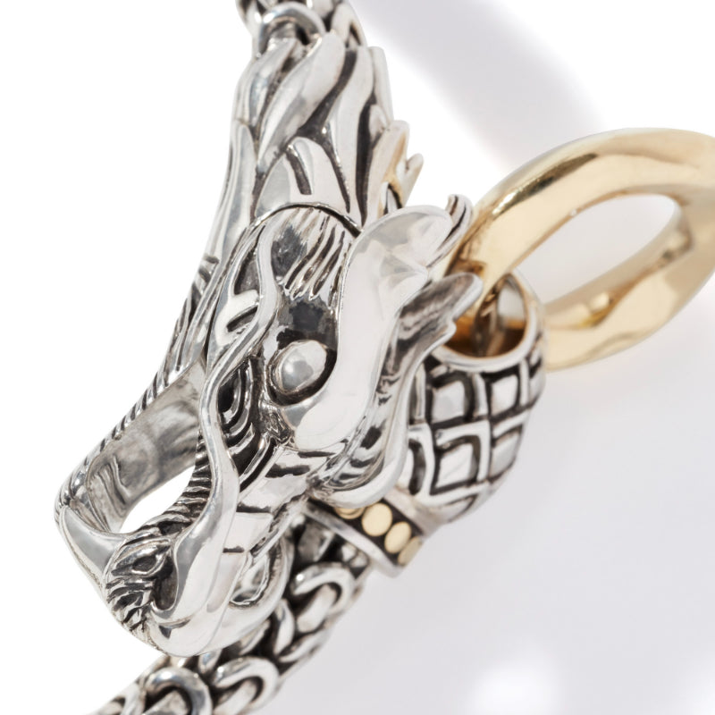 John Hardy Naga Bracelet, Gold, Sterling Silver, 6MM BZ65032