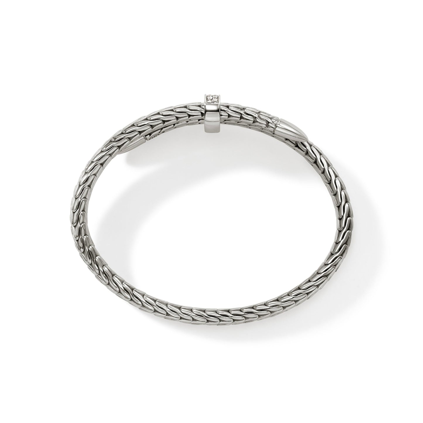 John Hardy Spear Flex Cuff, Sterling Silver, Diamonds CBP9011072DI