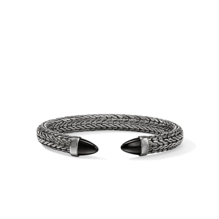 Spear 50 Flex Cuff, Dark Silver, Black Onyx|CBS987961BRDBON