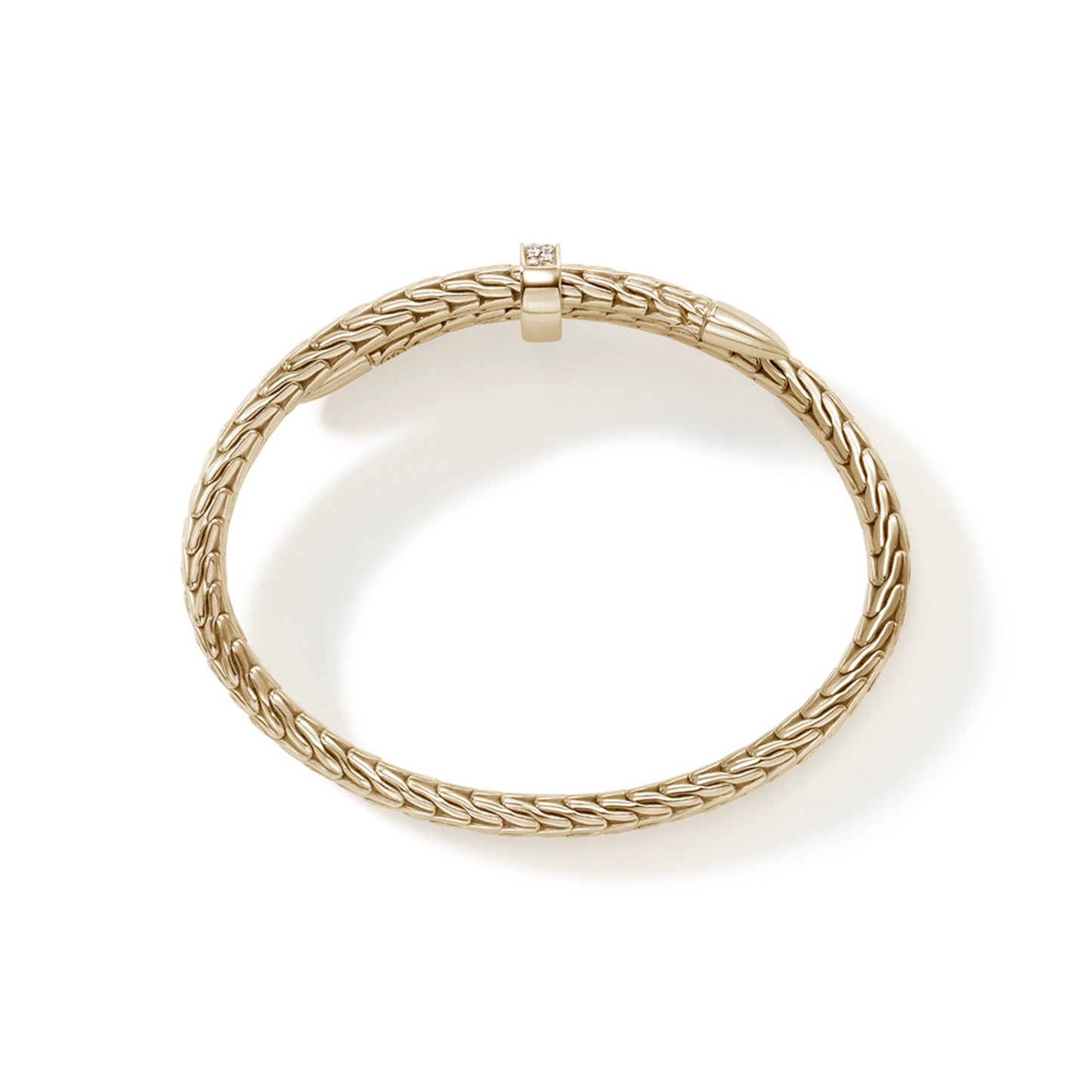 John Hardy Spear Flex Cuff, Gold, Diamonds CGGX9011072DI