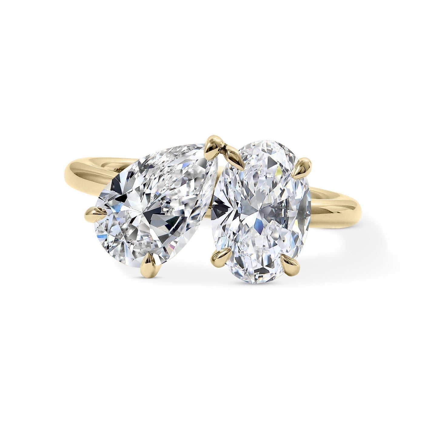Clarity Diamond™ Pear and Oval Toi et Moi Ring