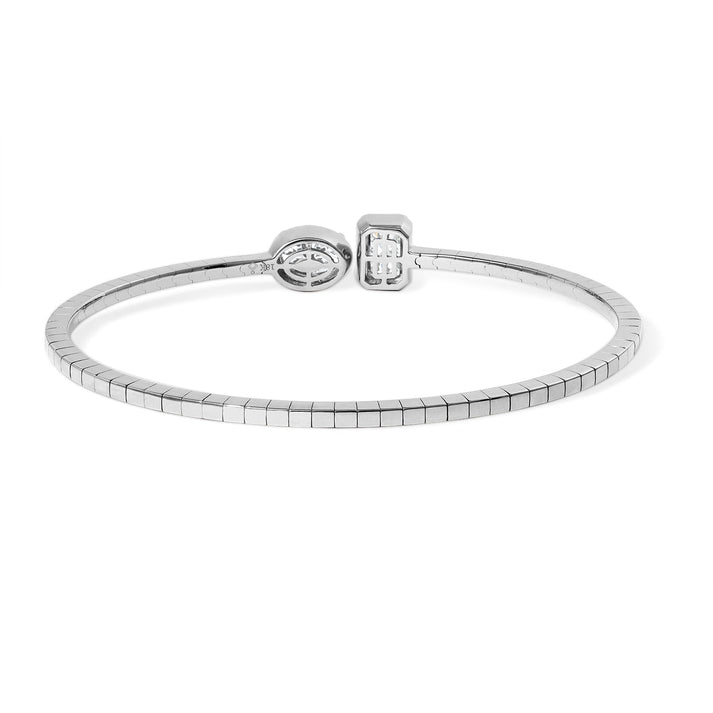 Clarity Diamond™ Back Emerald and Oval Flex Cuff