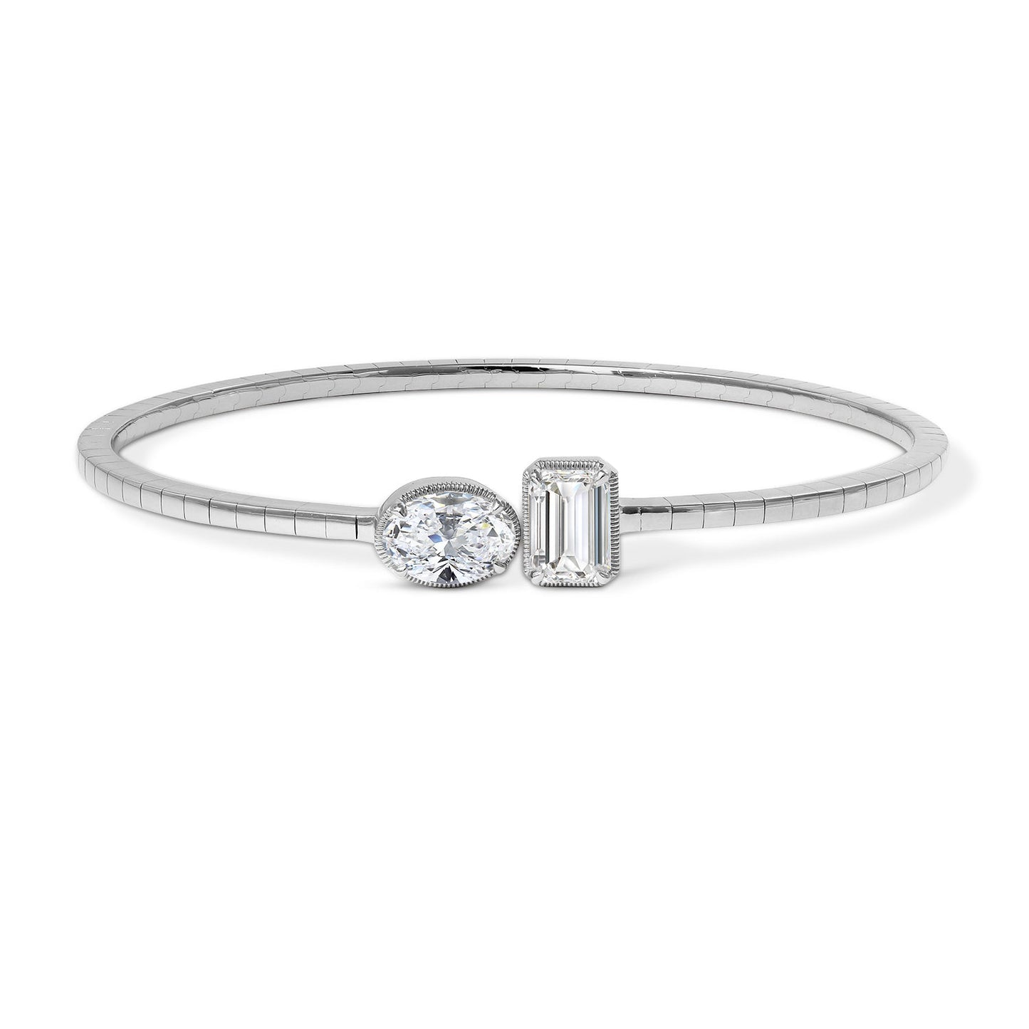 Clarity Diamond™ Emerald and Oval Flex Cuff