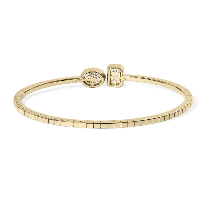 Clarity Diamond™ Back Emerald and Oval Flex Cuff