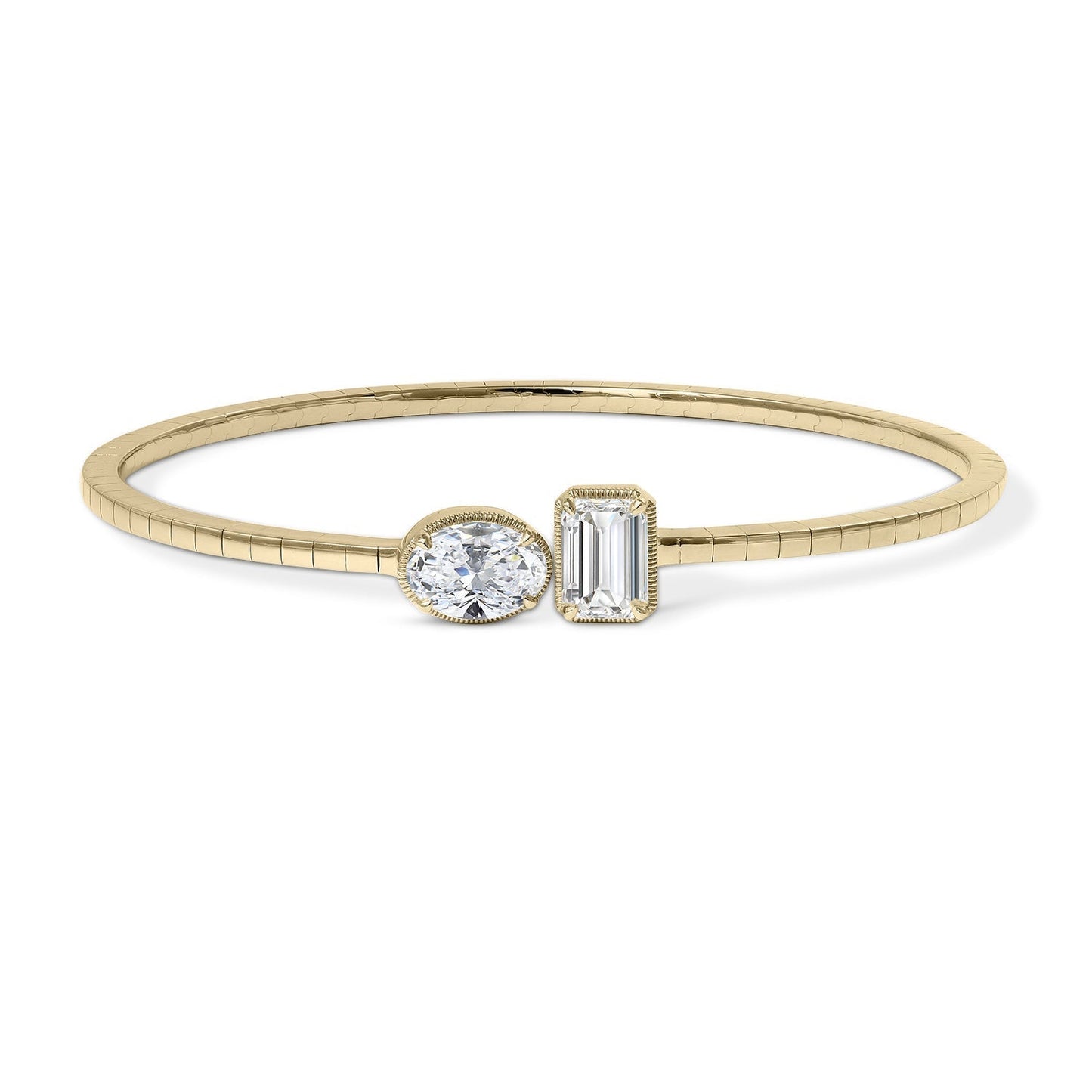 Clarity Diamond™ Emerald and Oval Flex Cuff