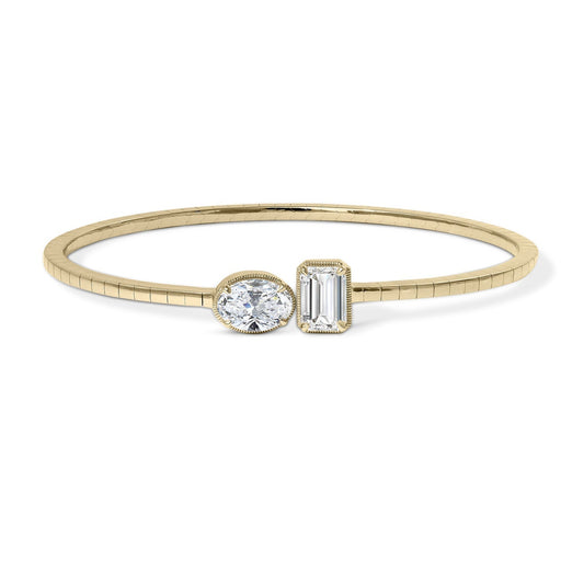 Clarity Diamond™ Emerald and Oval Flex Cuff