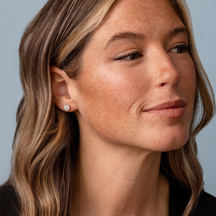 Clarity Diamond™ On Model Afloat Stud Earrings