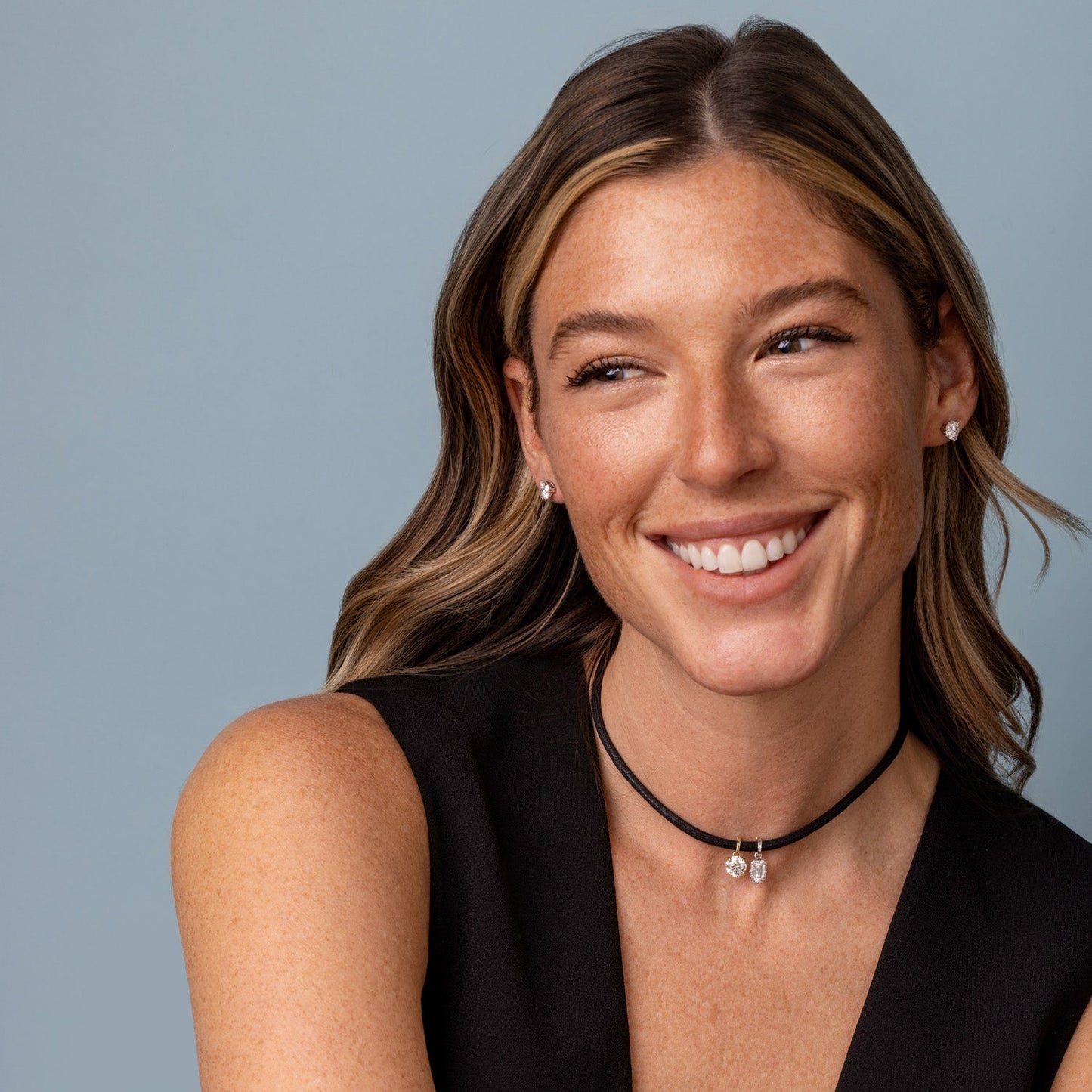 Clarity Diamond™ On Model Emerald Diamond Enhancer Charm