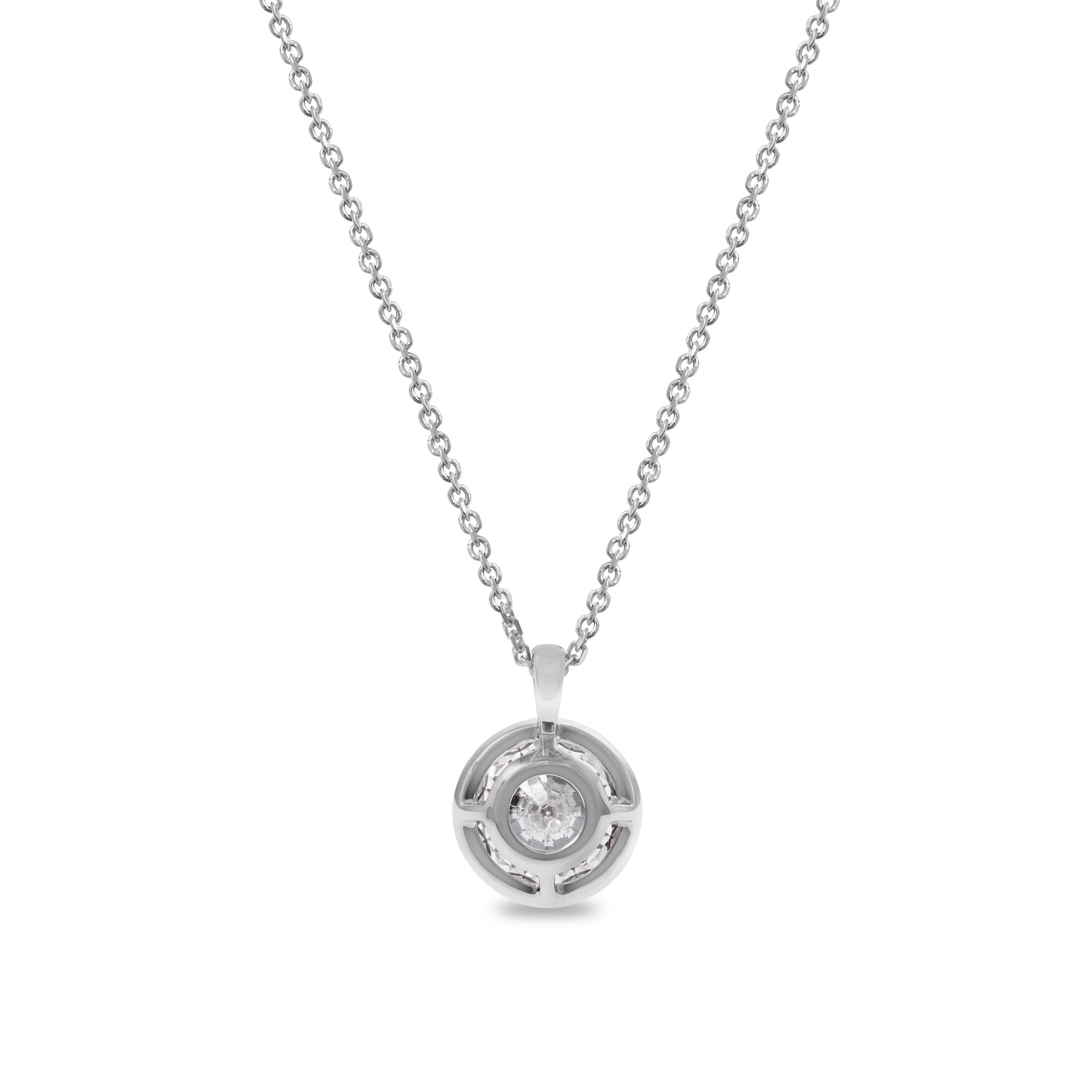 Clarity Diamond™ 3.00ct Lab Grown Round Diamond Bezel Pendant