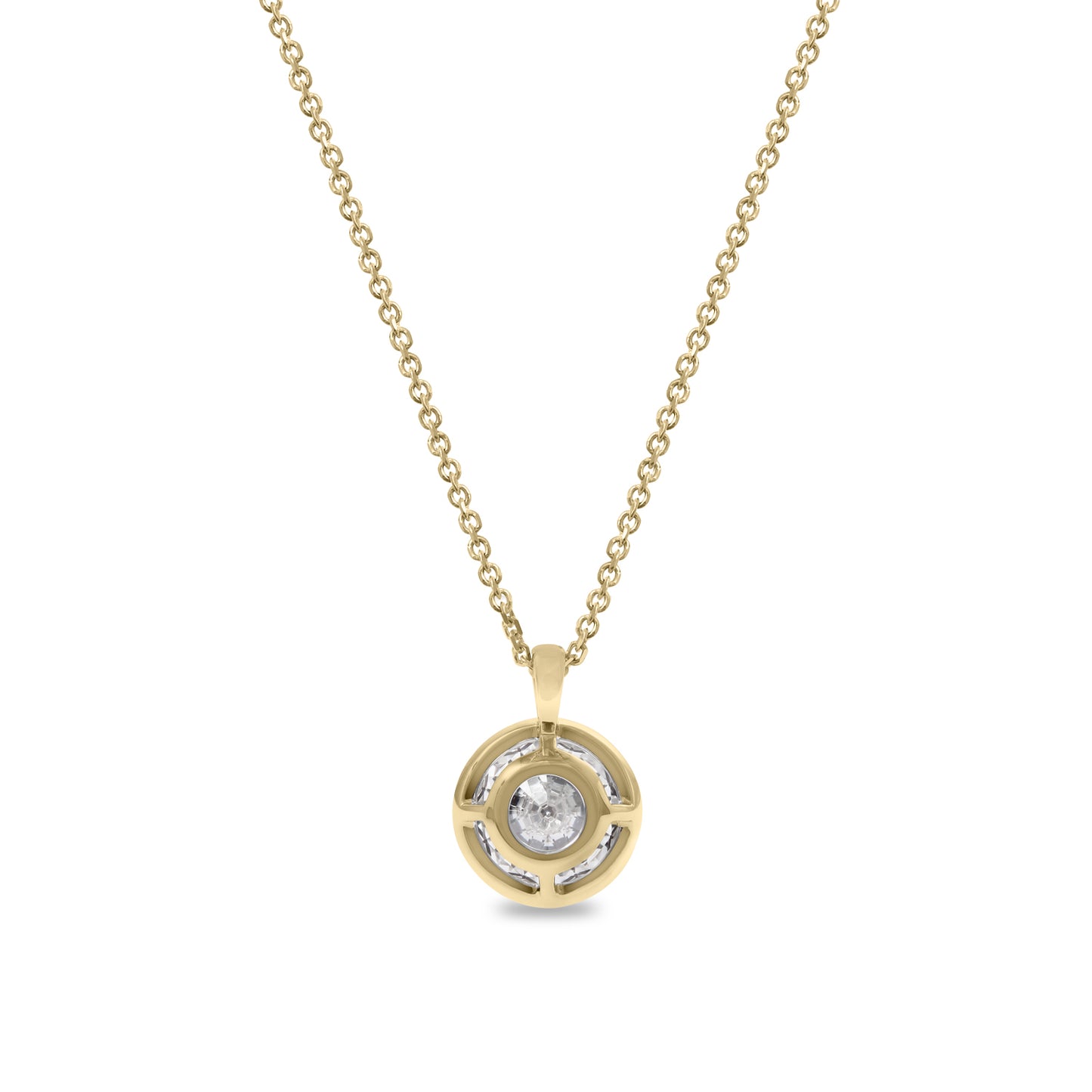 Clarity Diamond™ 3.00ct Lab Grown Round Diamond Bezel Pendant