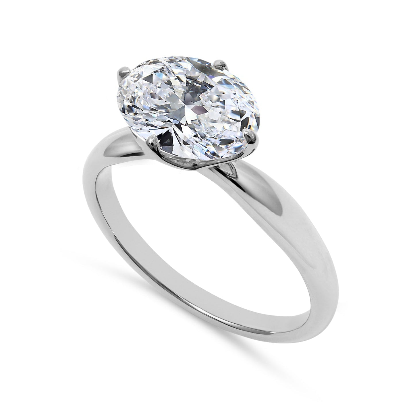 Clarity Diamond™ Signature Lab Grown Oval Diamond Solitaire Engagement Ring