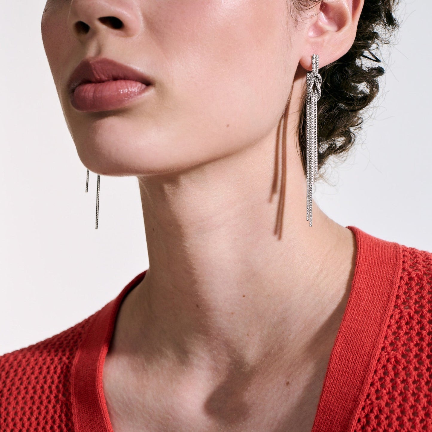 John Hardy Love Knot Drop Earring, Sterling Silver EB901063
