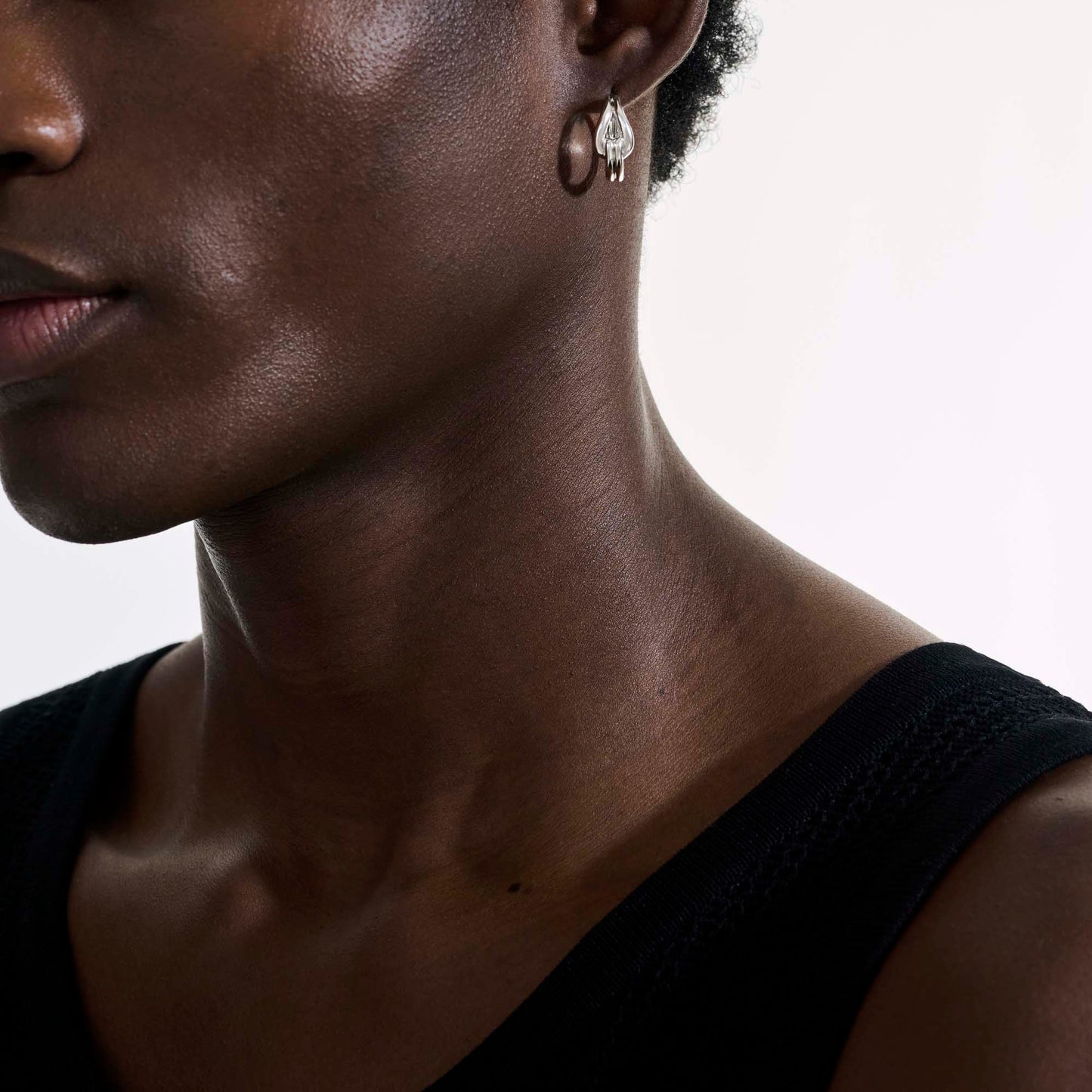 Surf Hoop Earring, Sterling Silver, 18.5MM|EB901147