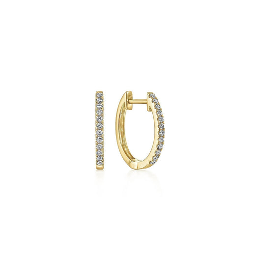 14K Yellow Gold Classic 15mm Pavé Diamond Huggies EG11122Y45JJ