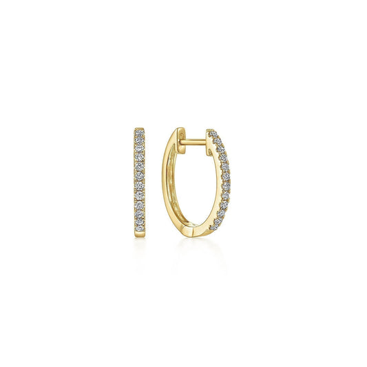 14K Yellow Gold Classic 15mm Pavé Diamond Huggies EG11122Y45JJ
