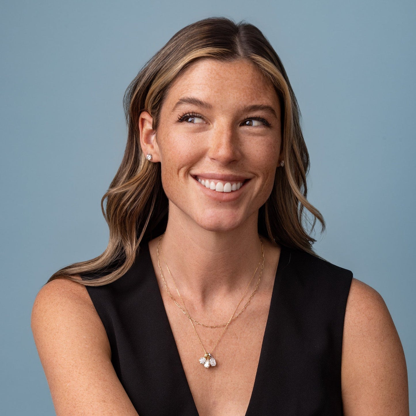 Clarity Diamond™ Diamond Cut 18K Gold Chain On Model