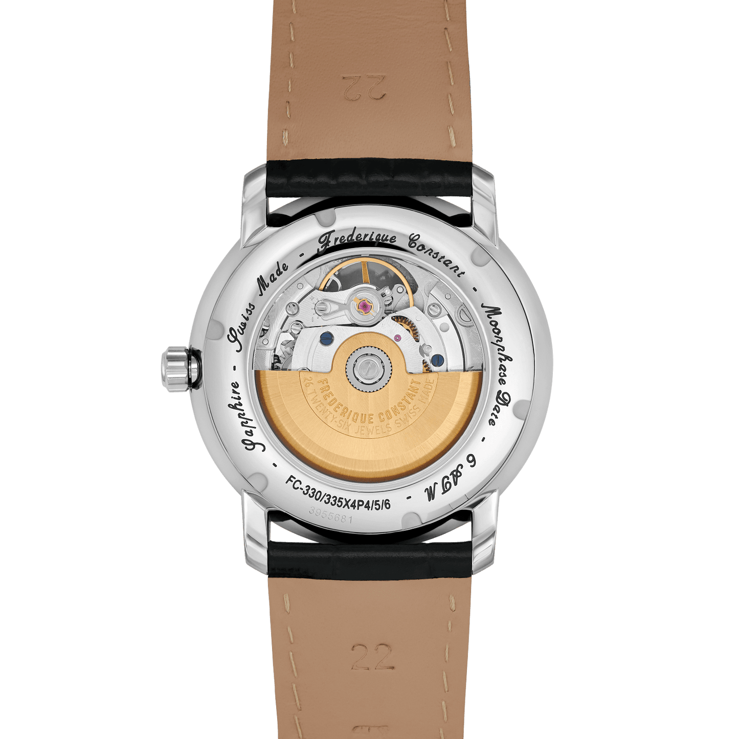 Frederique Constant Heart Beat Moonphase Date FC-335MCGRW4P26-BL