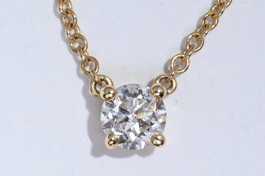 14Ky rolo diamond prong setting rope chain