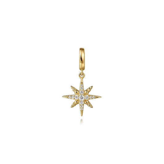 14K Yellow Gold Diamond Star Charm With Detachable Bail PT7551Y45JJ - Dejaun Jewelers