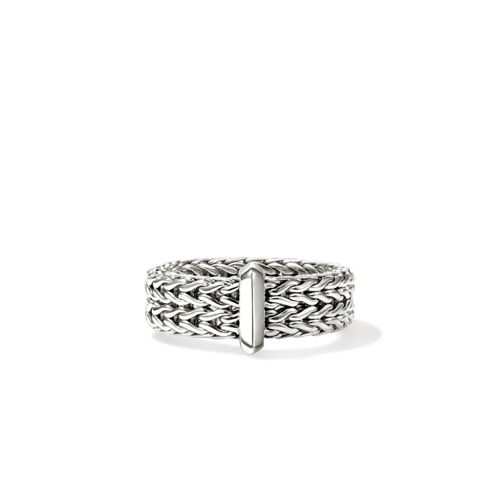 Icon Link Bar Ring, Sterling Silver, 6MM|RB98736