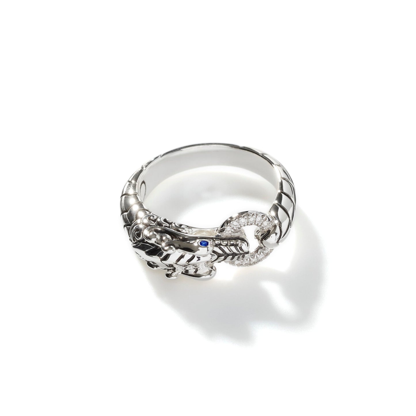 John Hardy Naga Ring, Sterling Silver, Diamonds RBP601792BSPDI