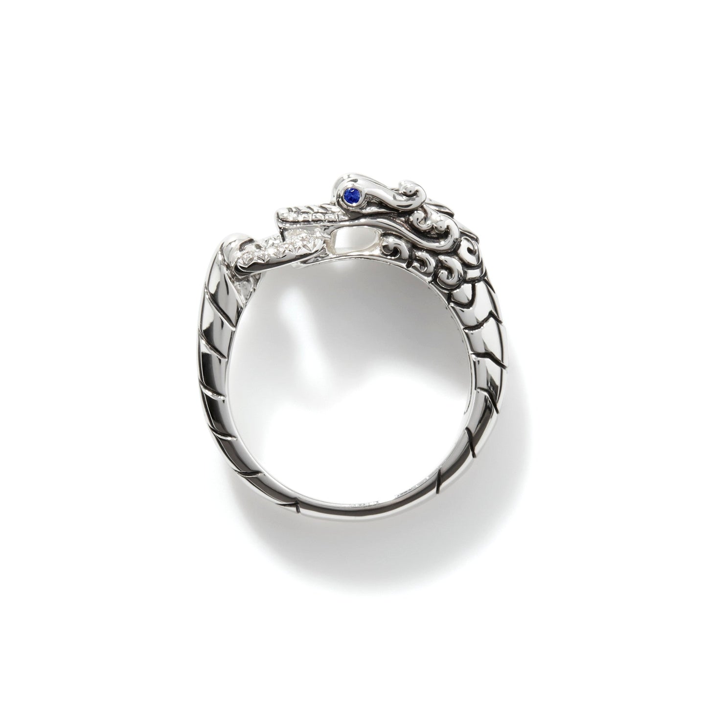 John Hardy Naga Ring, Sterling Silver, Diamonds RBP601792BSPDI