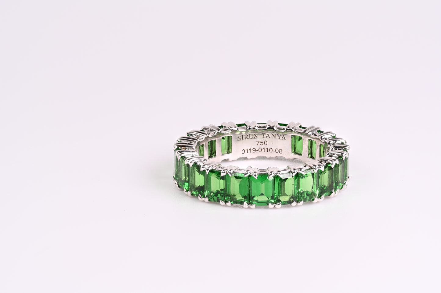 Eternity tsavorite ring