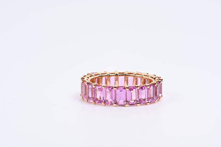 Eternity ring pink sapphires