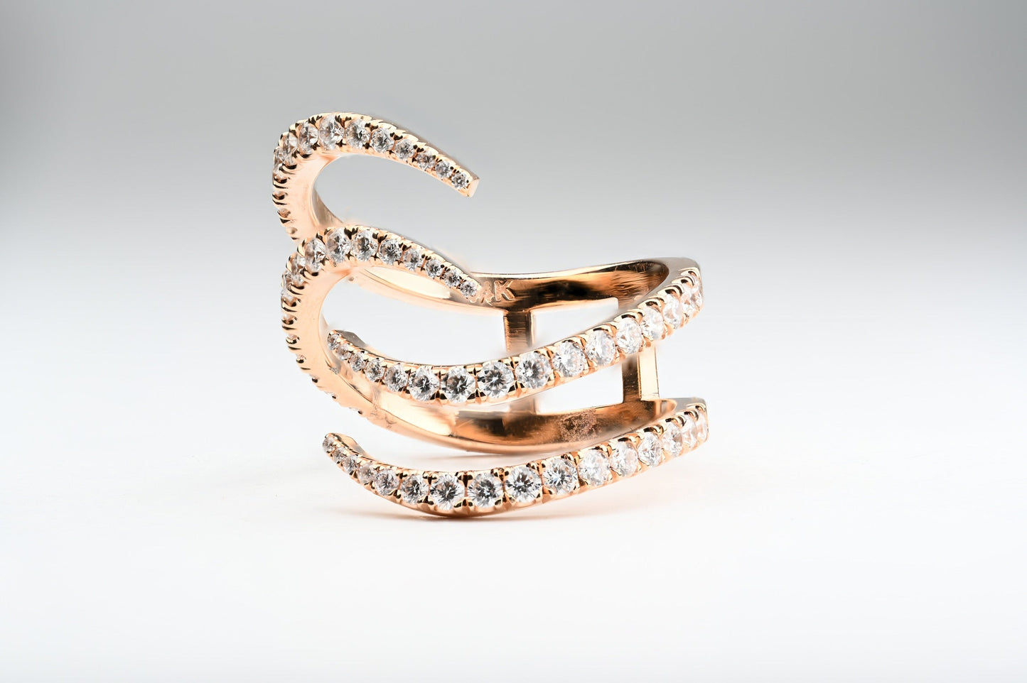 Bypass diamonds ring