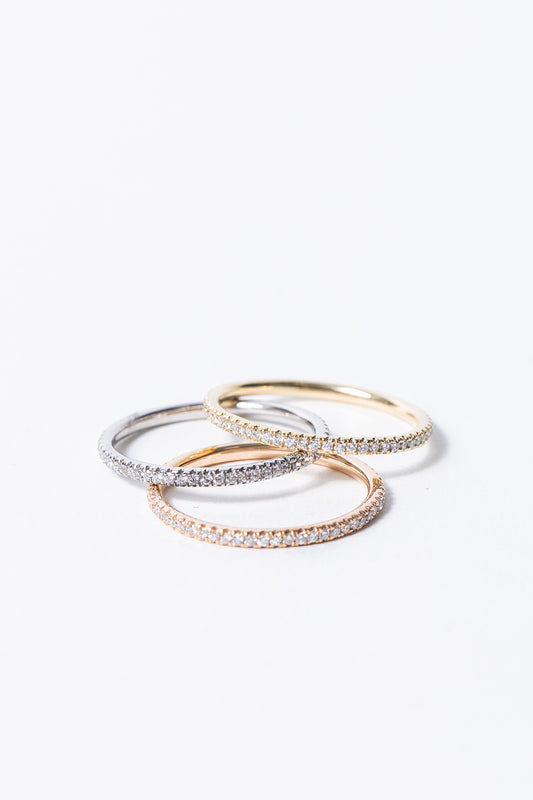 Quarter Carat Pave Diamond Eternity Band