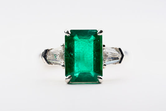Zambian Emerald Three-Stone Ring
